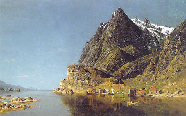 View of a fjord by Adelsteen Normann